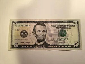 レア! ☆5ドル紙幣☆STAR☆NOTE 2017Aシリーズ