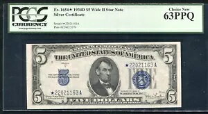 FRB 1654* 1934-D $5 Ch II *X^[* Vo[ؖ PCGS -63PPQ
