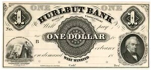18XX Hurlbut BankAEFXg EBXebhARl`JbgB $1 v[tm[g SENC 465-G2 (59102)