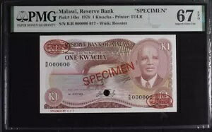 �}���E�C 1 �N���`�� 1978 P14bs UNC - �W�{ TDLR #17 / PMG Superb GEM67EPQ TOP POP