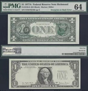 $1 1977-A FRN obN G[ PMG Choice 񗬒 64 ̃I[o[vg