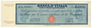5000 ���� TITOLO PROVVISORIO MEDUSA REPUBBLICA ITALIANA 28/01/1948 BB/SPL