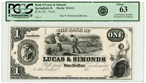 185X Bank of Lucas & SimondsACmCBXvOtB[h $1  PCGS 63