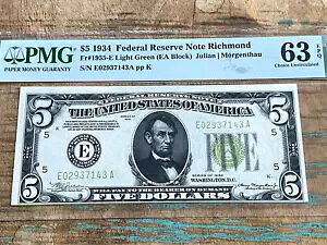 $5 1934 1955-E EA ubN b`h LGS FRN PMG 63EPQ CgO[ V[ A 