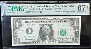 1963A $1 X[p[s[^[ tBBAMx PMG GEM 67 EPQ C72727272C