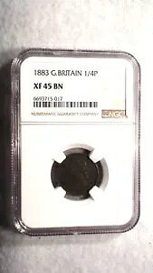 1883N CMX 1/4 yj[ NGC XF45 BN 1/4P RC w܂傤!