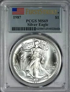 1987 AJ Vo[ C[O PCGS MS69 t@[Xg XgCN t@[Xg XgCNł̓A