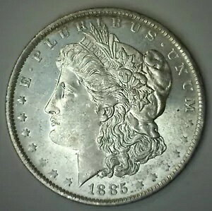1885 O ���[�K�� BU �V���o�[ UNC �h�� $1 �č��^�C�v �R�C�� ������