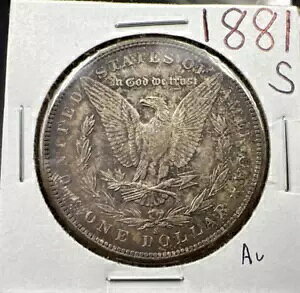 1881 S $1 �����K�� �V���o�[ �_���[ �R�C�� �`���C�X AU UNC �ɂ��� �j�[�g �g�[�j���O �g�i�[