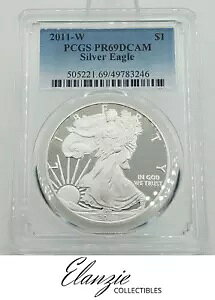2011-W �v���[�t �A�����J�� �V���o�[ �C�[�O�� PCGS PR69 DCAM