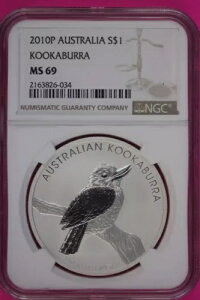 2010 MS 69 シルバーワライカワセミ オーストラリア NGC 認定 グレーデッド オーセンティック スラブ 1085