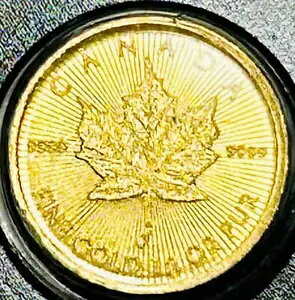 2023 カナダ メープル リーフ .9999 1 グラム ピュア FINE 金貨 50 セント シール未開封。