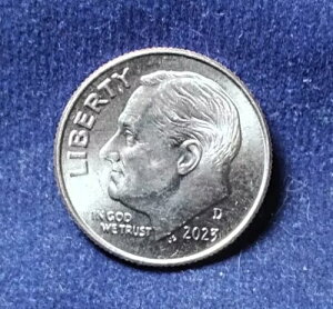 2023 D ダイム エラー コイン (USOA リバース バッド ダイ ストライク オール スルー レタリング)