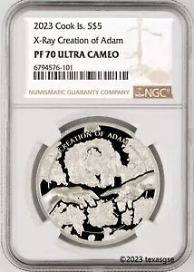 2023 CI $5 �A�_���� X ���쐬 1 �I���X �V���o�[ �n�C�����[�t �R�C�� - NGC PF70UC