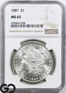 1887 [K Vo[ _[݁ANGC MS-65 ** uXg zCg PQ uU[!