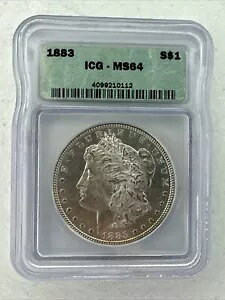 1883-P $1 �����K�� �V���o�[ �_���[ ICG MS64 �`���o�[�X�g�[�j���O�`NR!