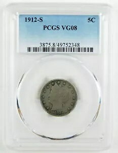 1912-S 5c oeB wbh jbP PCGS VG08 ɗǂ 8 ʃRC C1476