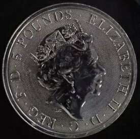 2019 エール オブ ビューフォート クイーンズ 2 オンス 0.9999 上質銀貨。