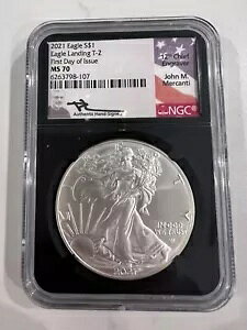2021 $1 �A�����J�� �V���o�[ �C�[�O�� T2 NGC MS70 FDOI ~ �W���� �}�[�J���e�B����
