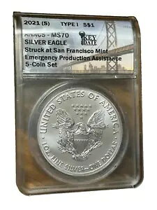 2021-S MS70 Type 1 ً}Y AVXgVo[C[O ONE OF 5 COIN (635)