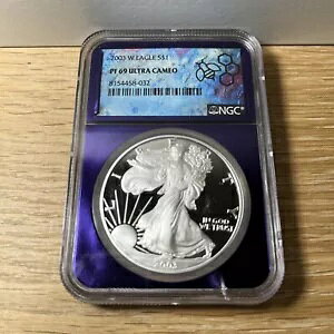 2003 W AJ 1 IX .999 Vo[ C[O $1 NGC PF 69 Eg JI g[_[xA RA