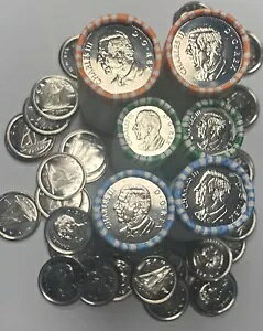 6 ミント ロール - 2023 & 2024 カナダ キング チャールズ 25C、10C、5C コイン - 未流通