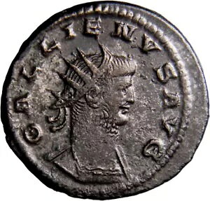 �K���G�k�X (253-268)�B�A���g�j�j�A�k�X�E�A���e�B�I�L�A�B Virtus Club Globe VIIC Roman Coin COA