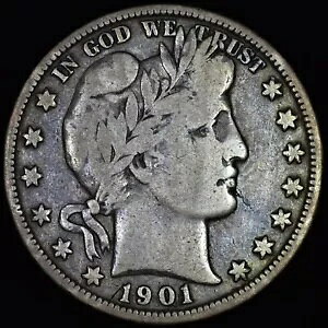 1901-O ���� �n�[�t�_���[ ? �㎿ F ? 50C �V���o�[�R�C�� �󏭓��t Q ?�M���ł���?