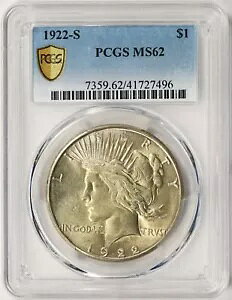 1922-S 1 hah PCGS MS62