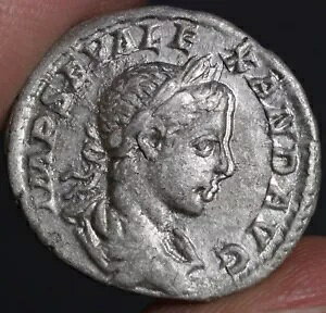 セウェルス アレクサンダー デナリウス ダブル ストライク 古代ローマ帝国銀貨 228AD