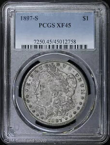 1897-S $1 ���[�K�� �V���o�[ �_���[ PCGS XF 45 | EF