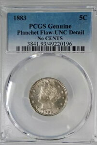 1883 PCGS UNC ڍ ZgȂ oeB V jbP 5c čRC vVF
