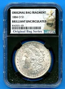 1884 O NGC モルガン ドル シルバー 米国造幣局未流通 BU コインバッグの破片 1884-O