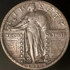 1918�N S �X�^���f�B���O ���o�e�B 25c/EF(det)/�\�ʃL�Y/�܂��܂��Y��ȃR�C��