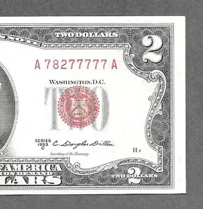 1953 C - $2 EF/AU * �t�@���V�[ 6 �I�u �A �J�C���h �|�[�J�[ # 782 77777 * ���� ($1 �R�C�� �{�[�i�X)