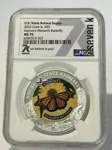 2022 �N�b�N�A�C�����h $5 US �A�j�}�� 1 �I���X �o�[�����g���i�[�N�o�^�t���C 7k ���^�� NGC MS70
