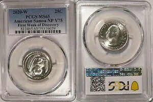 2020 W �A�����J�� �T���A �N�H�[�^�[ 25c PCGS MS65 FIRST WEEK V75 �v���C�x�[�g �}�[�N �o�b�g �R�C��