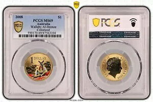 �I�[�X�g�����A 2008 �����r�[ 1 �h�� 1 �h�� �J���[ �R�C�� PCGS MS69 #3104