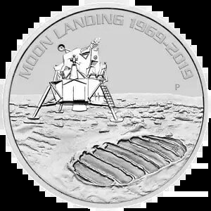 2019 50 年月面着陸銀貨 - オーストラリア - 投資コイン - 1 オンス PC-
