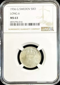 1936 G �V���o�[ �X�E�F�[�f�� 50 �z�� �O�X�^�t V �R�C�� NGC �~���g�X�e�[�g 63 �����O 6 �i��