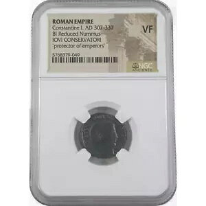 JOVI CONSERVATORI NGC VF �R���X�^���e�B�k�X���̃��[�}���� AD 307-337 Bi Nummus