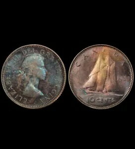 MS64 1958 10C Ji_ bg Vo[ 10 ZgAPCGS S - ꂢȃg[