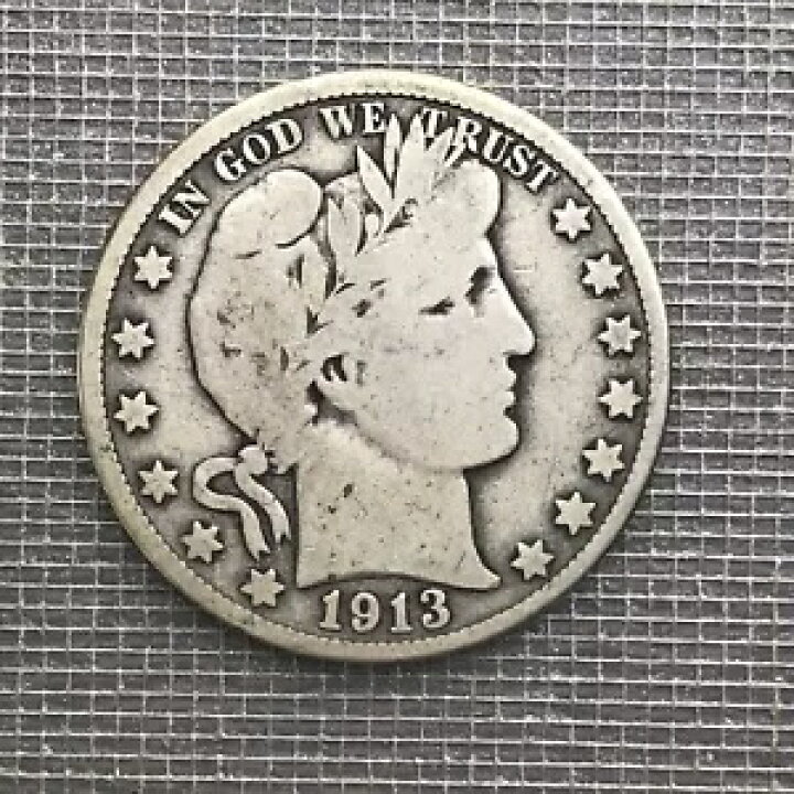 楽天市場】1913年 - バーバー ハーフダラー シルバー90% - 604,000鋳造 