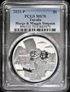 2021-P �c�o�� 1 �I���X �V���o�[ �h�� $1 PCGS MS 70 �}�[�W & �}�M�[ �V���v�\�� (BU Unc.)