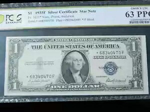 1935 F $1 čؖ STAR m[g - PCGS 63 PPQ