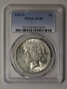 1922-S 1 hah PCGS AU58