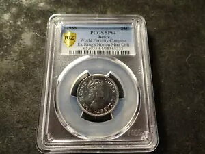 1985 PCGS SP 64 �x���[�Y 25 �Z���g �L���O�X �m�[�g�� �~���g �R���N�V���� SLABZ