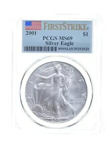 2001 $1 AJ Vo[ C[O PCGS MS69 tbO t@[Xg XgCN A