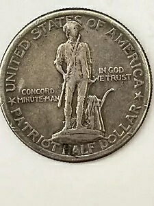 1925年レキシントン・コンコード創立100周年記念ハーフダラー記念銀貨
