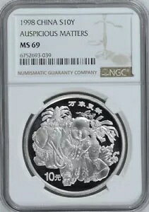 NGC MS69 1998 �����g�ˎ��� 1 �I���X �V���o�[ �R�C�� COA �t��